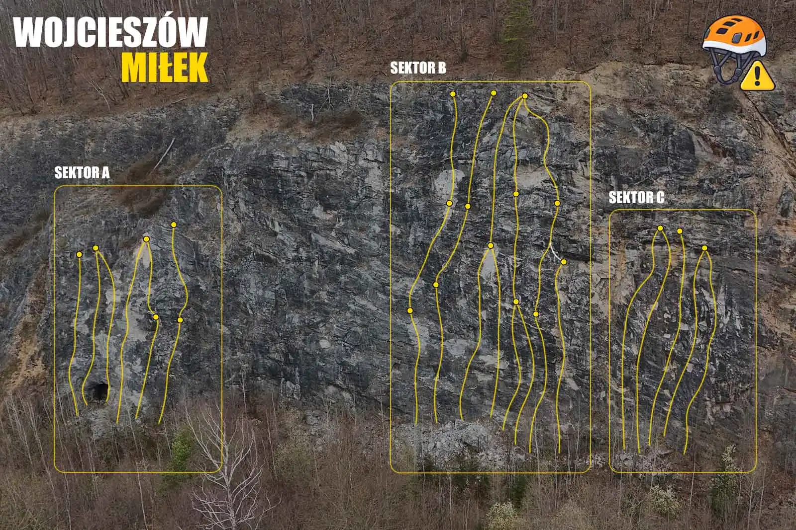 Topo wspinaczkowe Wojcieszów Miłek