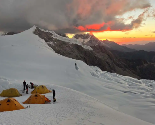 High camp Alpamayo 5491m
